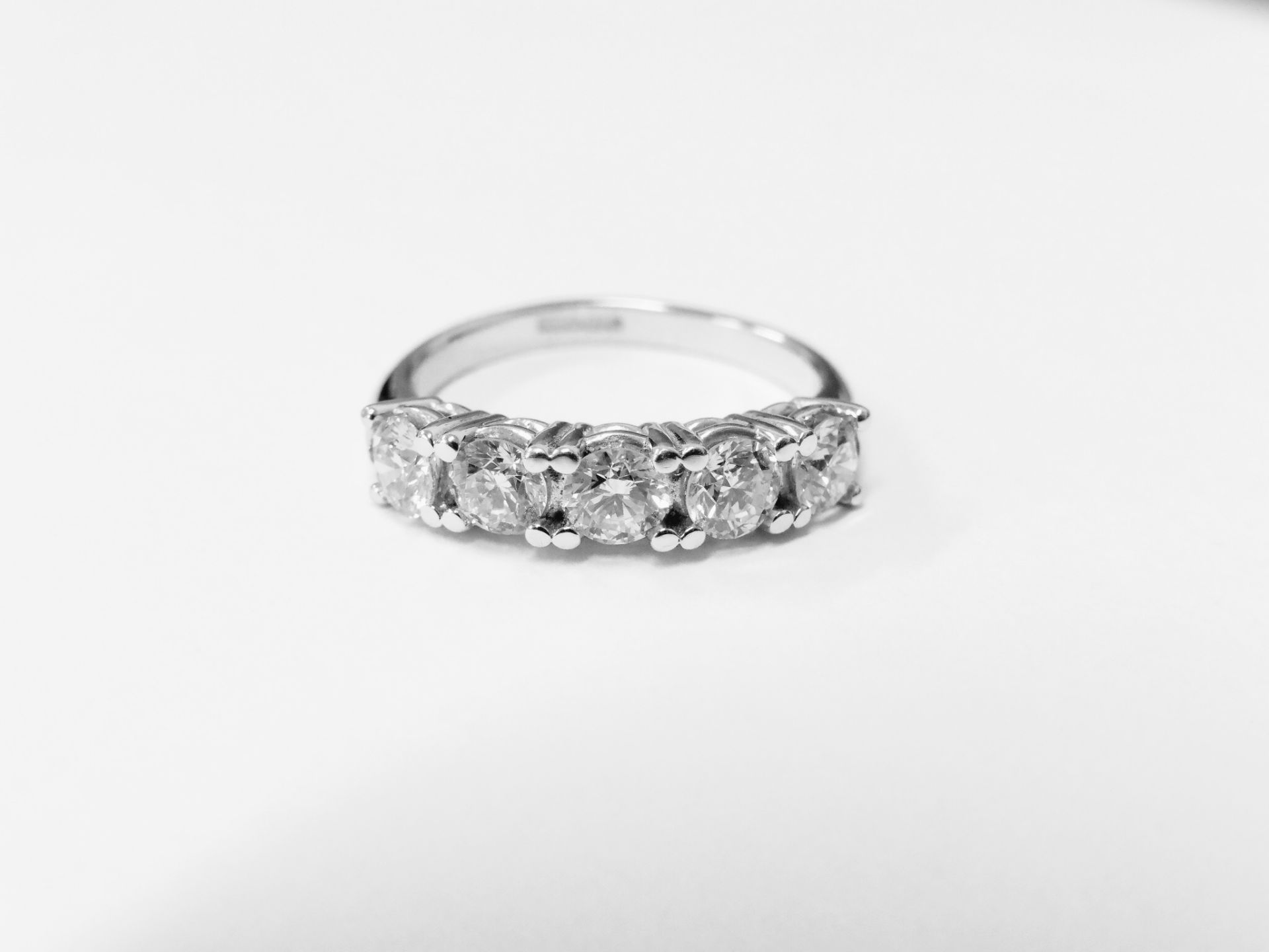 2.50ct diamond five stone ring. 5 x brilliant cut diamonds ( 0.50ct ) I colour and si3 clarity. 4