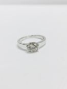 1.00ct diamond solitaire ring set in 18ct gold. Brilliant cut diamond G colour and SI2 clarity. (