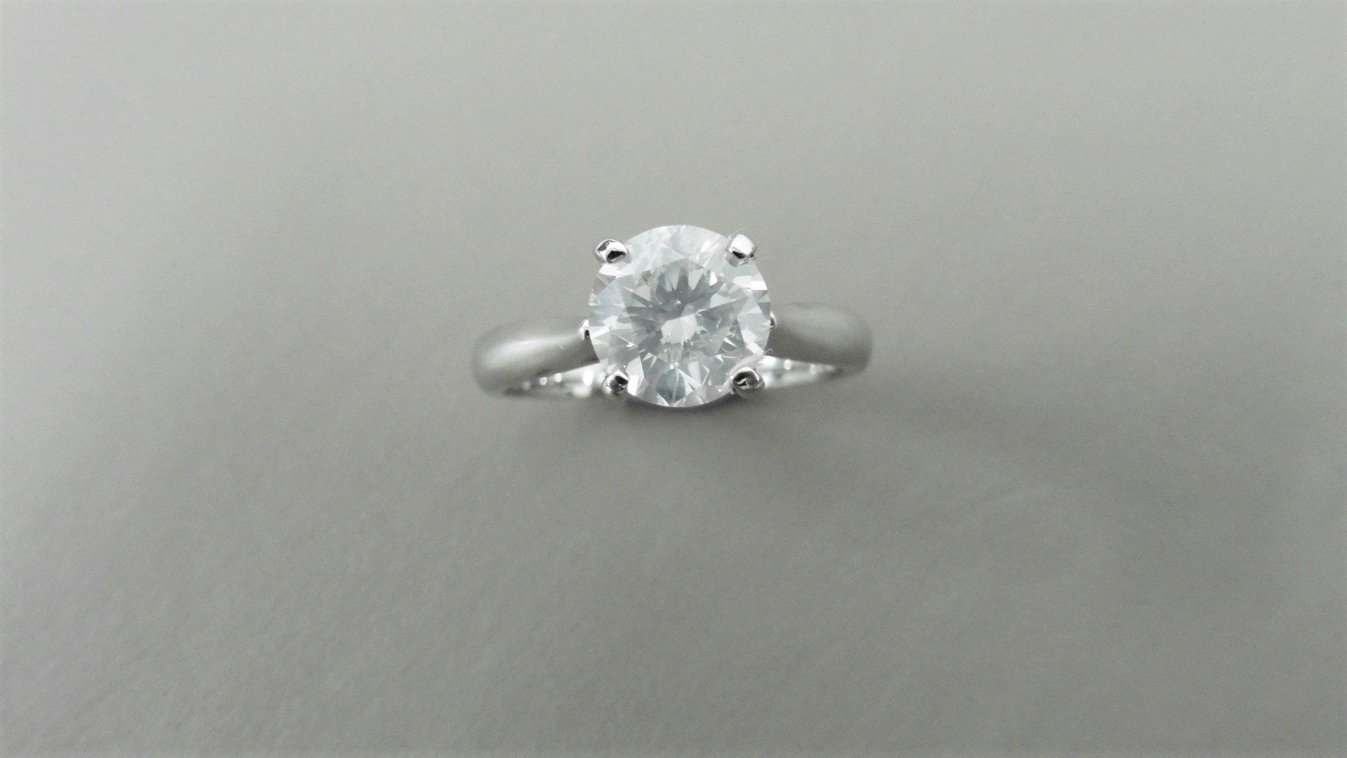 1.25ct diamond solitaire ring with a brilliant cut diamond. I colour and I1 clarity. Set in platinum