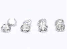 Set of 8 - 0.40 ct. Round Brilliant Diamonds - H - I / I - UNTREATED