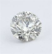 IGI Certified 0.90 ct. Round Brilliant Natural Diamond - K - I1 - UNTREATED