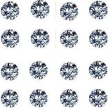 Set of 16 - 0.32 ct. Round Brilliant Diamonds - H - I / I UNTREATED