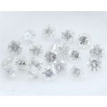 Set of 20 - 0.40 ct. Round Brilliant Diamonds - H - I / I UNTREATED