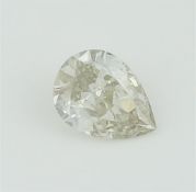 IGI Certified 0.92 ct. Pear Modified Brilliant Natural Diamond - O-P - SI 2 - UNTREATED