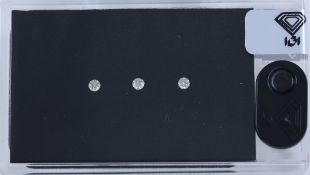 IGI Sealed 0.19 ct. "Diamond D-Box" - Round Brilliant Natural Diamonds - S - T / SI