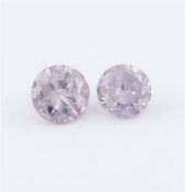 IGI Certified Diamond Pair Natural Fancy Pink UNTREATED