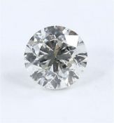 IGI Certified 1.00 ct. Round Brilliant Natural Diamond - J - I1 - UNTREATED