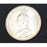 1887 Victorian Silver Shilling VGC