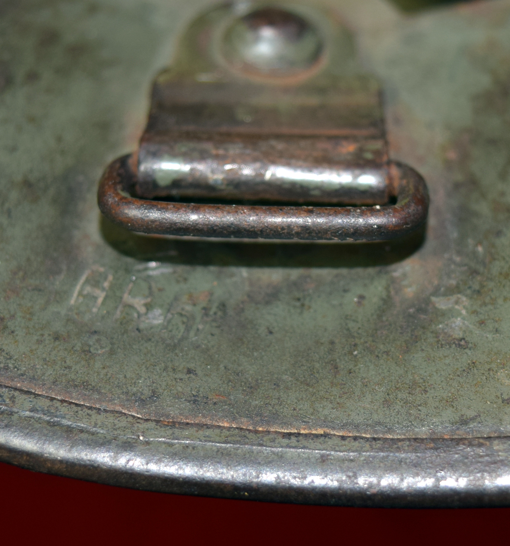 Early Austrian Helmet Converted to German WW2 with decal - Image 5 of 5