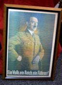 Coloured propaganda print of Adolf Hitler