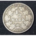 1917 Deutsches Reich Half Mark