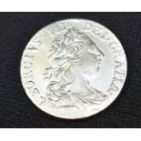 1763 George 111 Silver Shilling In Very Good Condition