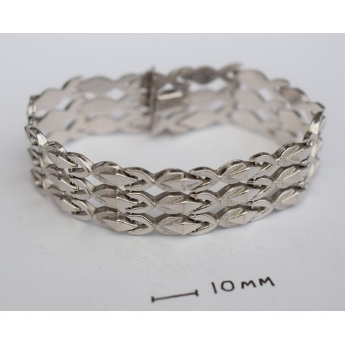 Fabulous 18ct White Gold Italian Bespoke Lady's Bracelet 27.5 grams