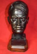 Bronzed Adolf Hitler Bust