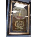 Large Vintage Guinness Mirror Clock
