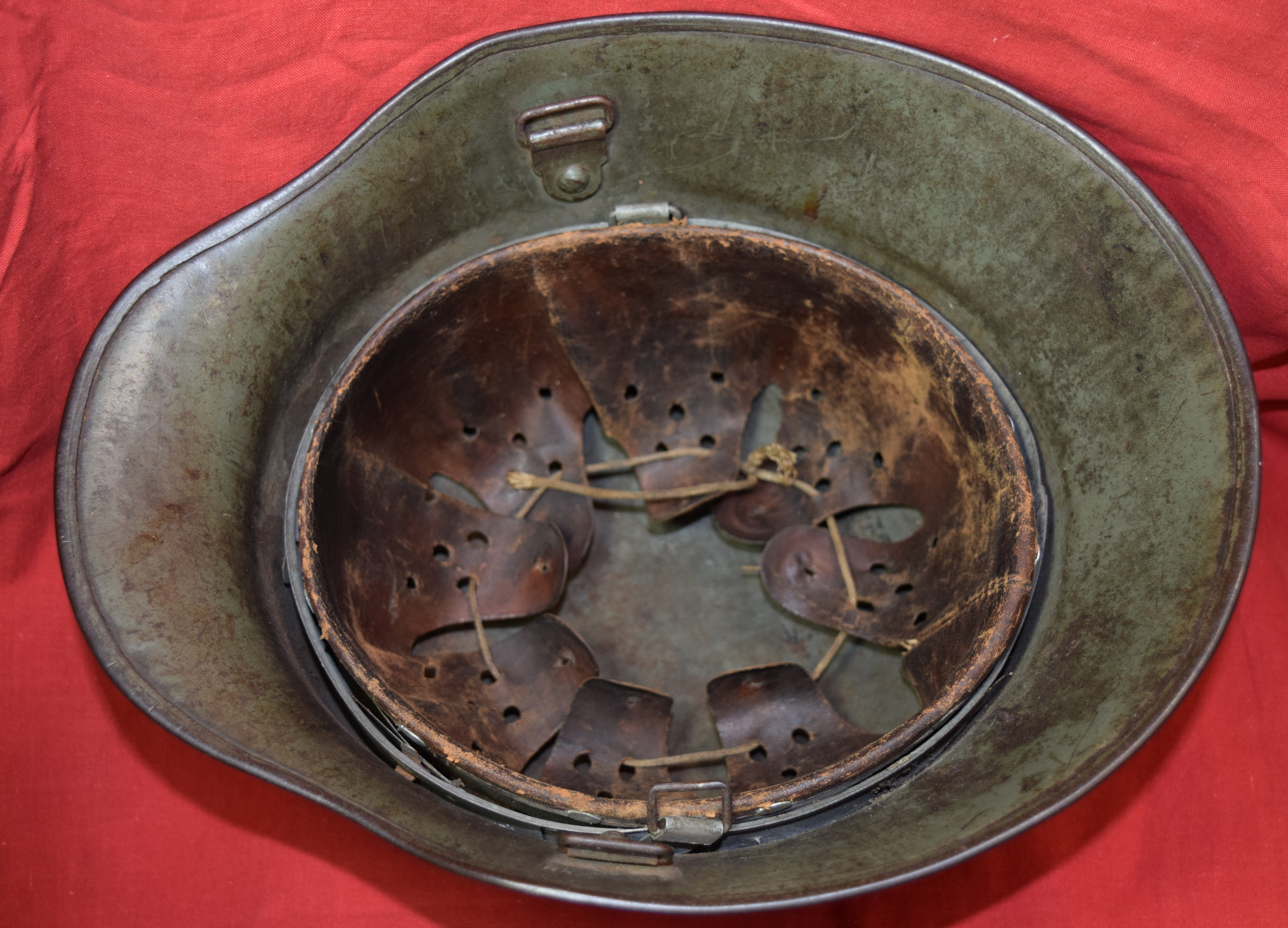 Early Austrian Helmet Converted to German WW2 with decal - Image 4 of 5