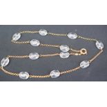 9ct Gold And Crystal Necklace
