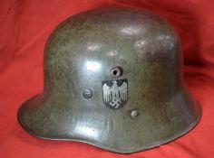 Early Austrian Helmet Converted to German WW2 with decal