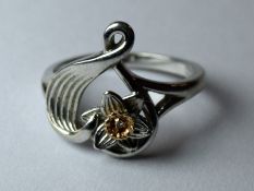 Clogau Gold And Silver Daffodil Ring
