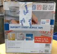 1 Box Of Dupont/Tyvek Acrylic Tape. 8 no Rolls