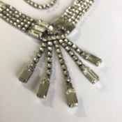 Original Vintage Art Deco Glamorous Sparkling Crystal Necklace