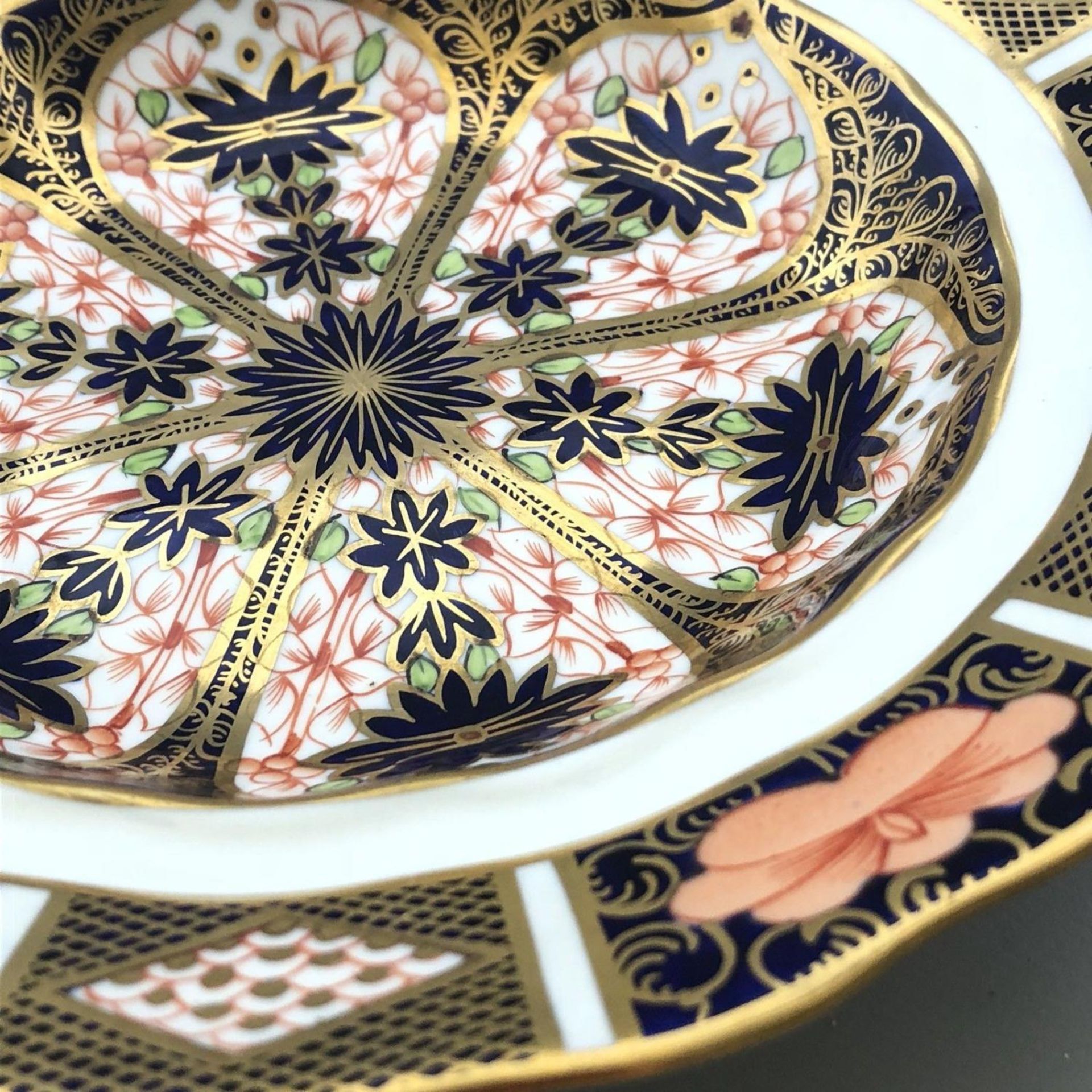 "Antique English Porcelain Muffin Dish Royal Crown Derby Imari Pattern 1128 Rare " - Image 9 of 12