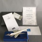 90s New York - Cardiff Flight Concorde Bundle Menu Model Certificate ticket 1991