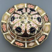 "Antique English Porcelain Muffin Dish Royal Crown Derby Imari Pattern 1128 Rare "