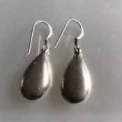 Sterling Silver genuine vintage 925 Earrings - Pear Drop Dangle