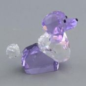 Small Poodle Puppy Crystal Figurine by Swarovski Lovlots Gang of Dogs Violetta