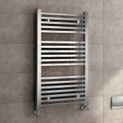 (G50) 1000x600mm Chrome Square Rail Ladder Towel Radiator RRP £226.99 Low carbon steel chrome plated