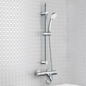 (J225) Round 3 Function Thermostatic Bar Mixer Kit with Bath Filler. Use of three different spray