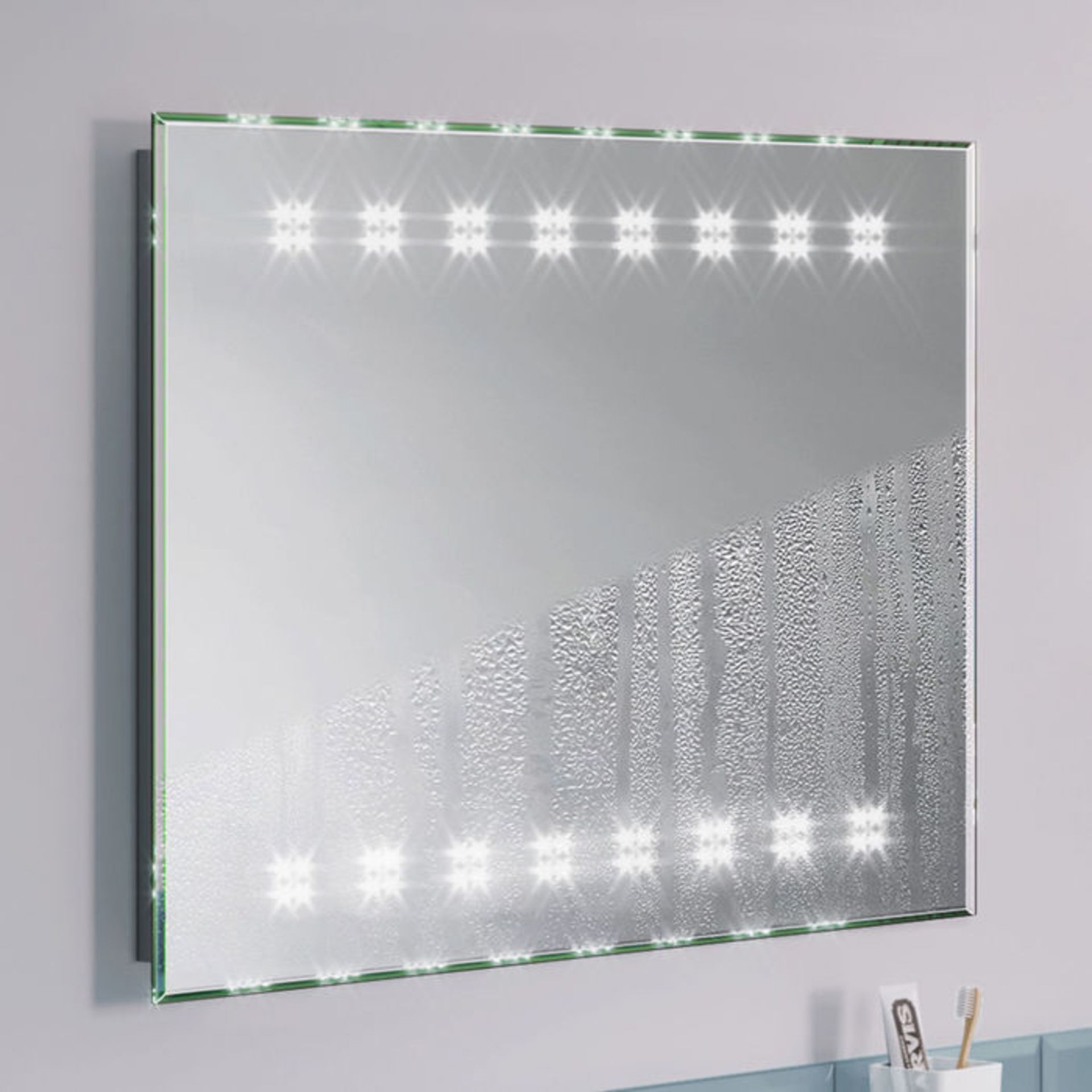 (H197) 700x500mm Galactic Designer Illuminated LED Mirror. RRP £324.99. Energy efficient LED - Image 2 of 6