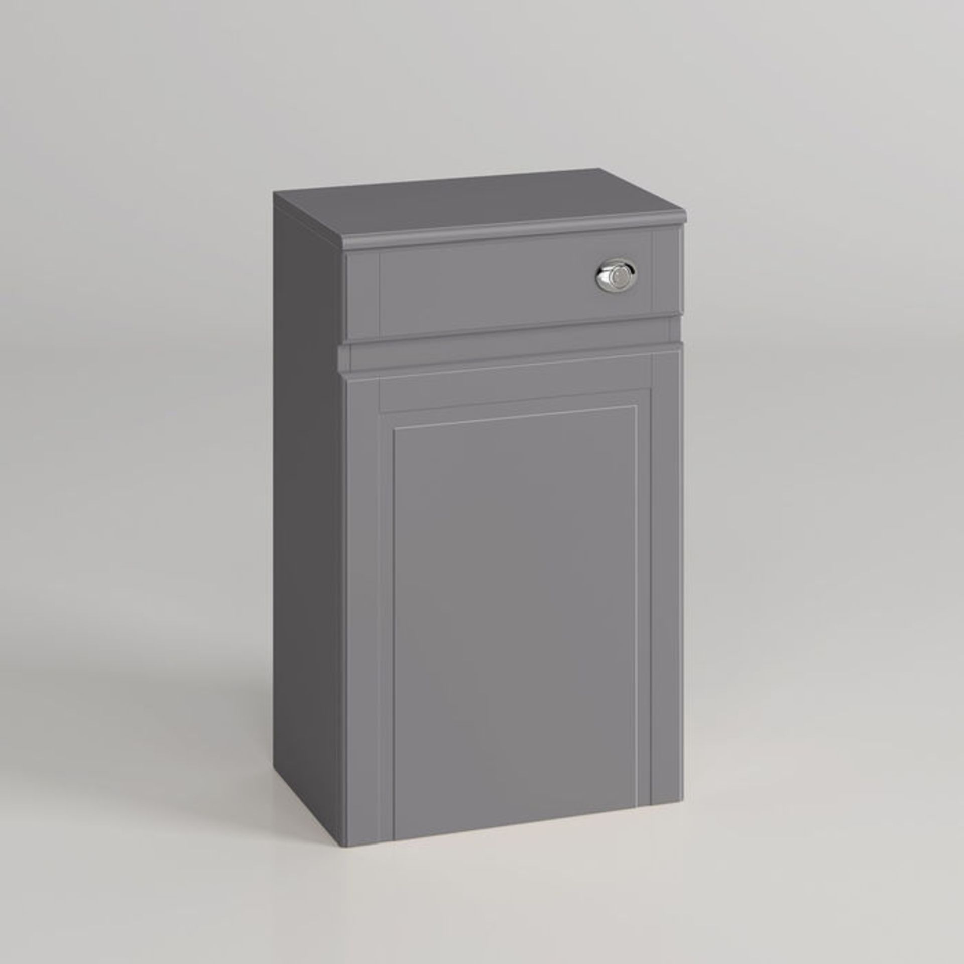 (H203) 500mm Cambridge Midnight Grey Back To Wall Toilet Unit. RRP £109.99. Our discreet unit - Image 3 of 4