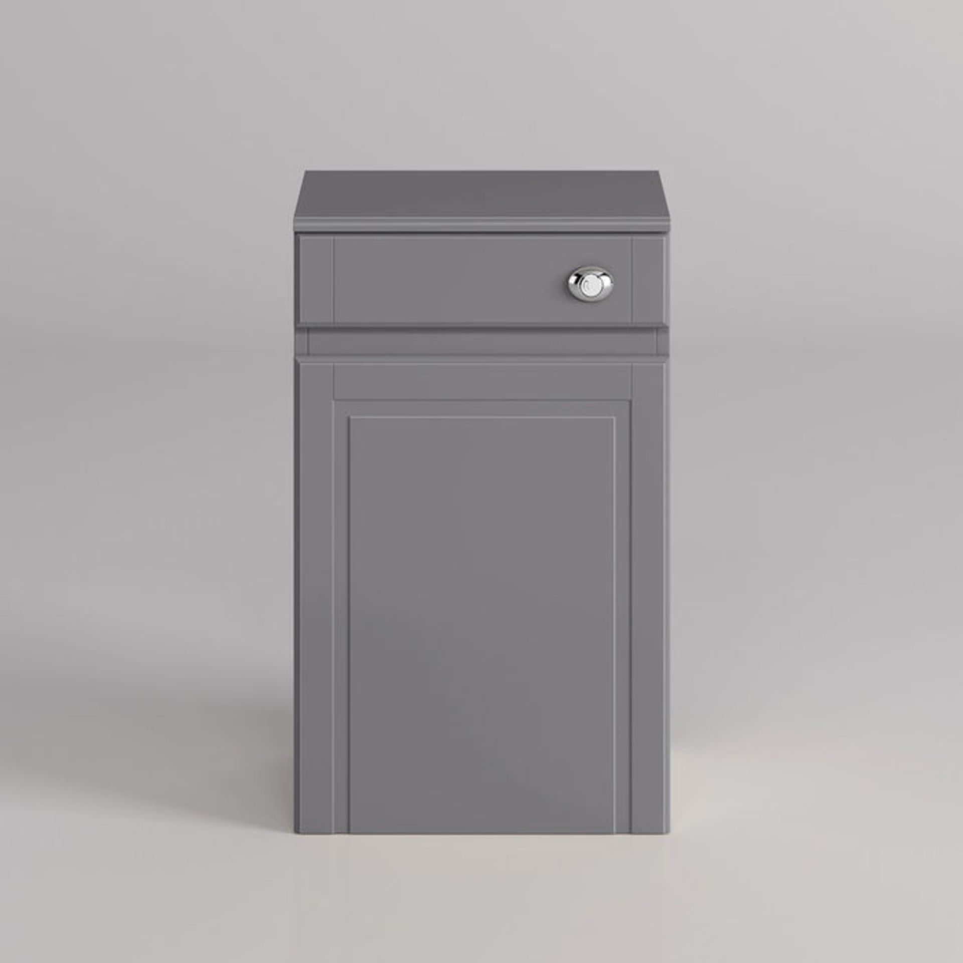 (H203) 500mm Cambridge Midnight Grey Back To Wall Toilet Unit. RRP £109.99. Our discreet unit - Image 4 of 4
