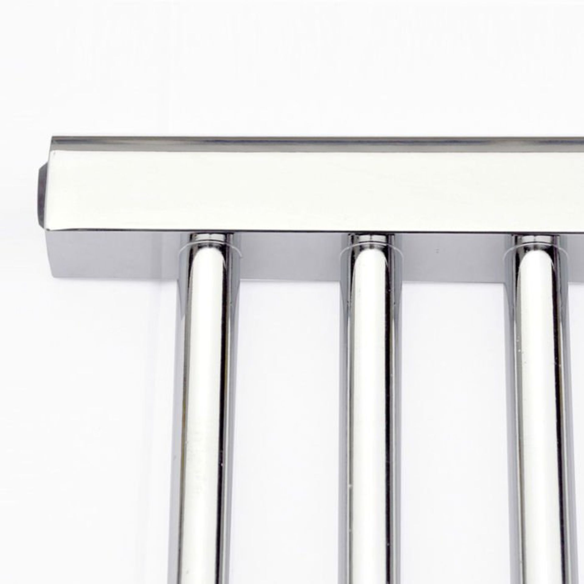(G103) 1200x500mm - 20mm Tubes - Chrome Heated Straight Rail Ladder Towel Radiator. Low carbon steel - Bild 2 aus 3