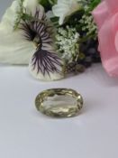 A Stunning large 39.60 Cts Natural Citrine Gemstone, Faceted Oval Cut, VVS Clarity.