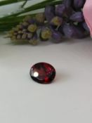 AGI Certified 2.88Cts natural Garnet Gemstone - VS Clarity - Orangy Red - Oval Cut