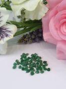 A Stunning collection IGLI Certified 13.70Cts - 54 pieces natural Zambian Emeralds