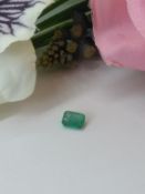 AGI Certified 0.82Cts Natural Emerald, Emerald Cut - I1 Clarity.