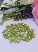 A Stunning collection IGLI Certified 50.00 Cts - 105 pieces Natural (Untreated) Peridot Gemstones