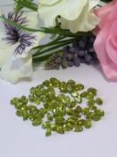 A Beautiful collection IGLI Certified 60.45 Cts - 76 pieces Natural (Untreated) Peridot Gemstones,