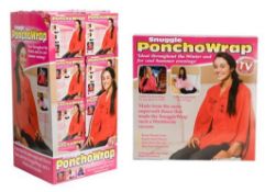 No Reserve Box Of 48x Fleece Poncho Wraps In 4 Colours