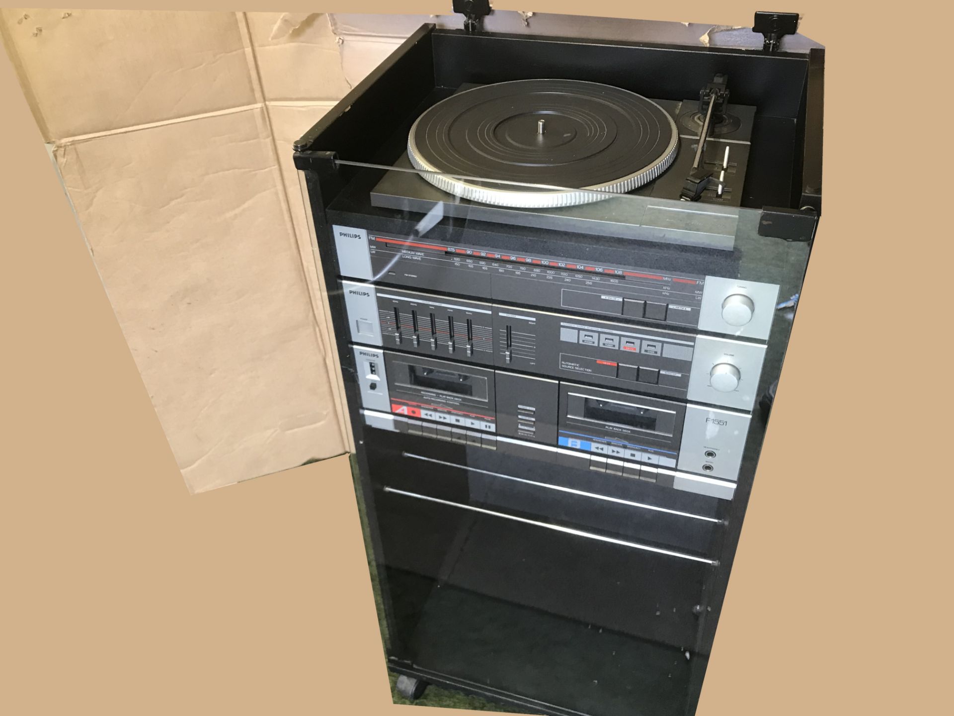 Philips F1551 Multistacker Music Centre Working