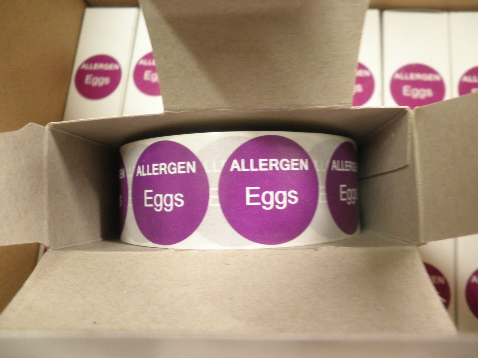No Reserve: 27 Boxes Egg Allergen Labels - Image 3 of 3