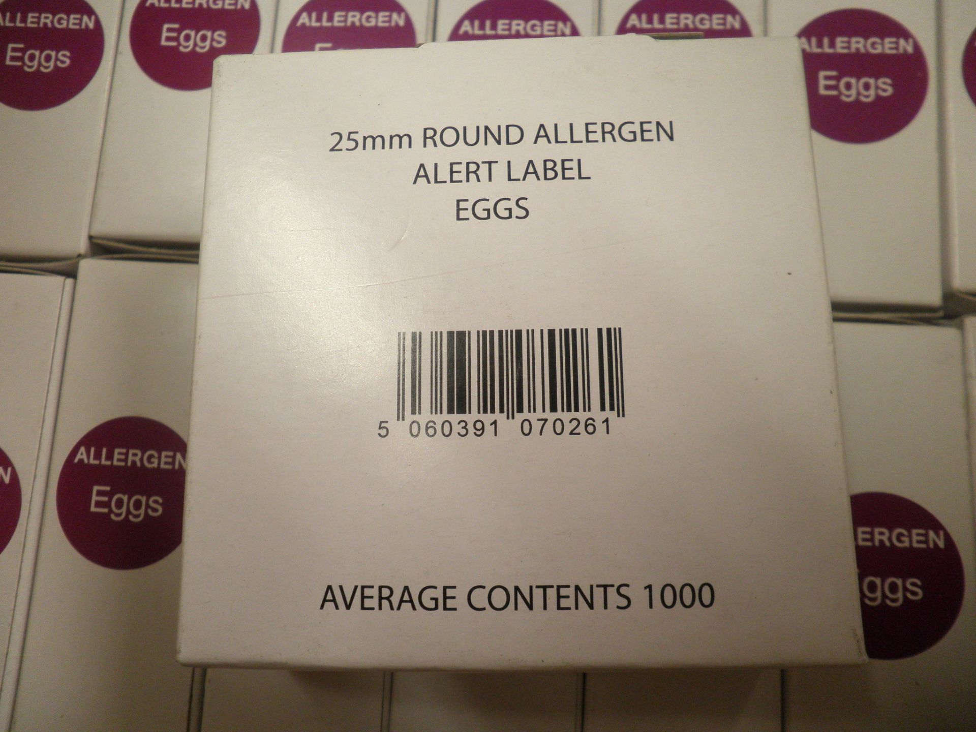 No Reserve: 27 Boxes Egg Allergen Labels - Image 2 of 3