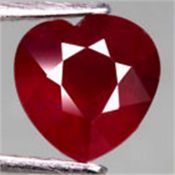 Heart Facet Top Blood Red Natural Ruby Madagascar.