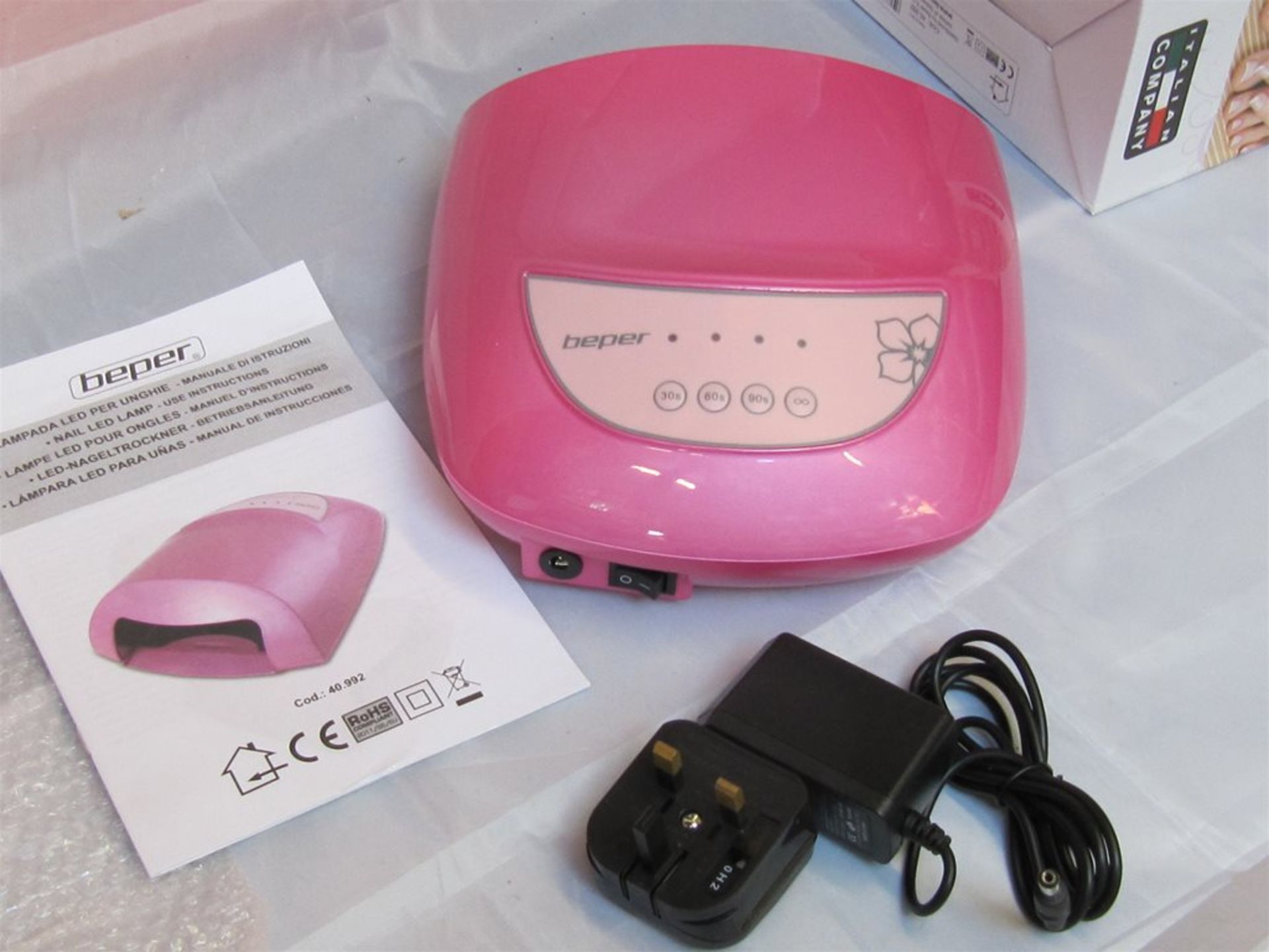 157) Beper LED Nail Lamp. 12w Rapid Dry Time. No vat on Hammer. - Image 2 of 4