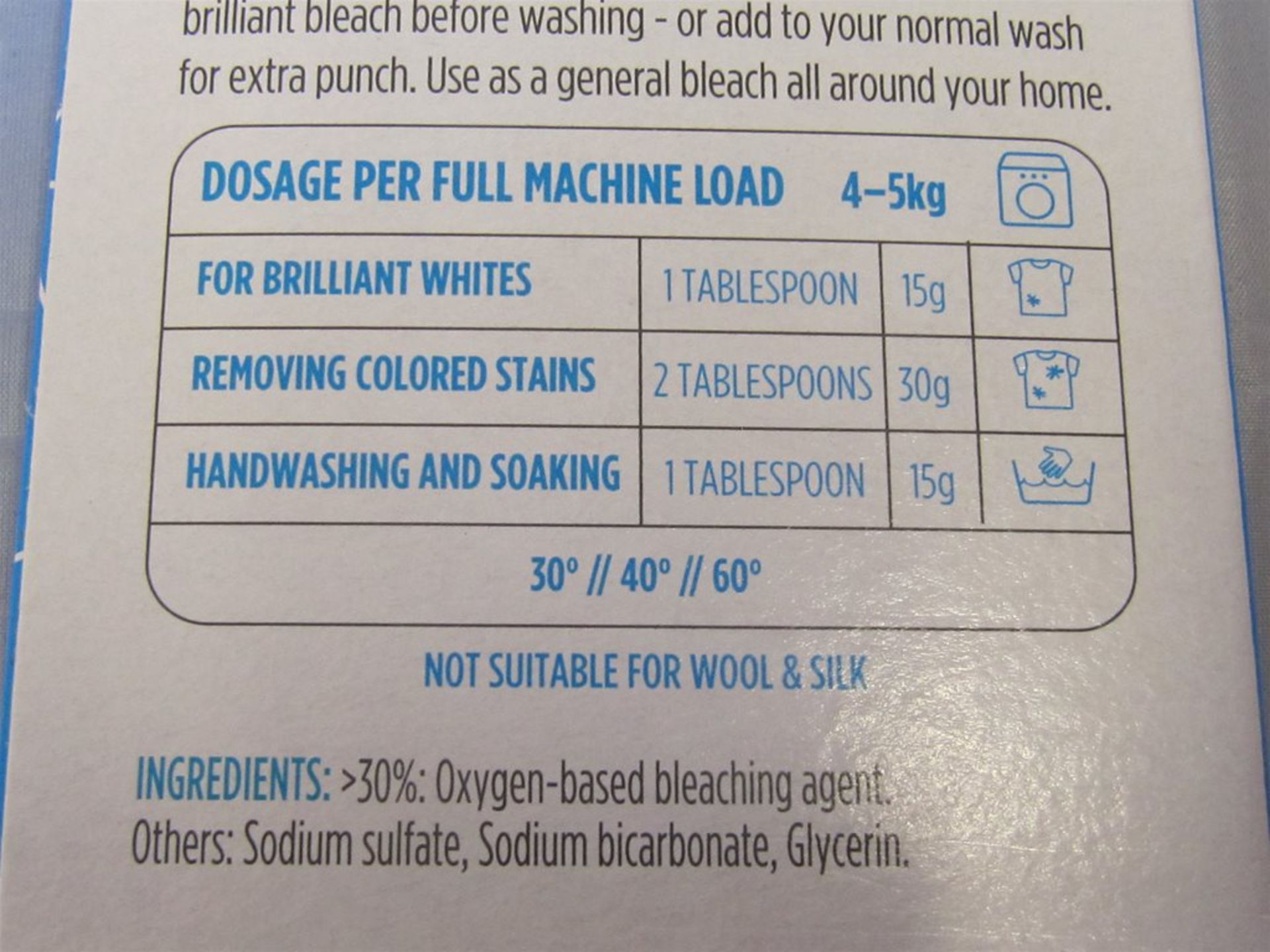 122) 18 x ECOVER environmentally friendly Laundry Whitener. 400g per pack. No vat on Hammer. - Bild 4 aus 4