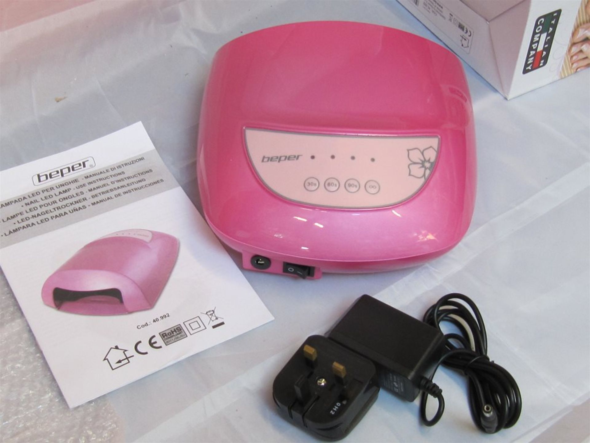 74) Beper LED Nail Lamp. 12w Rapid Dry Time. No vat on Hammer. - Image 4 of 4